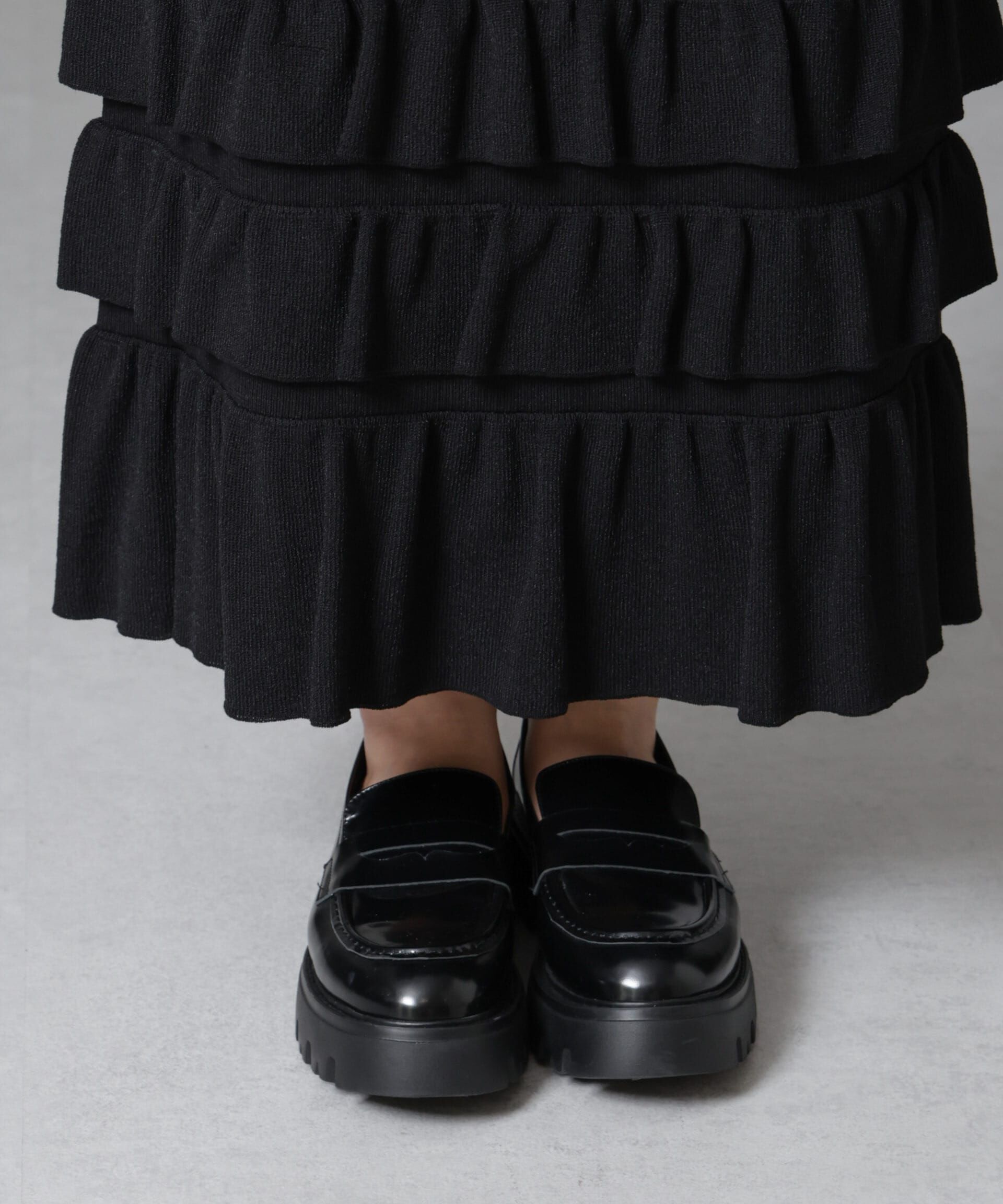 nano･universe「フリルニットスカート」|スカート|