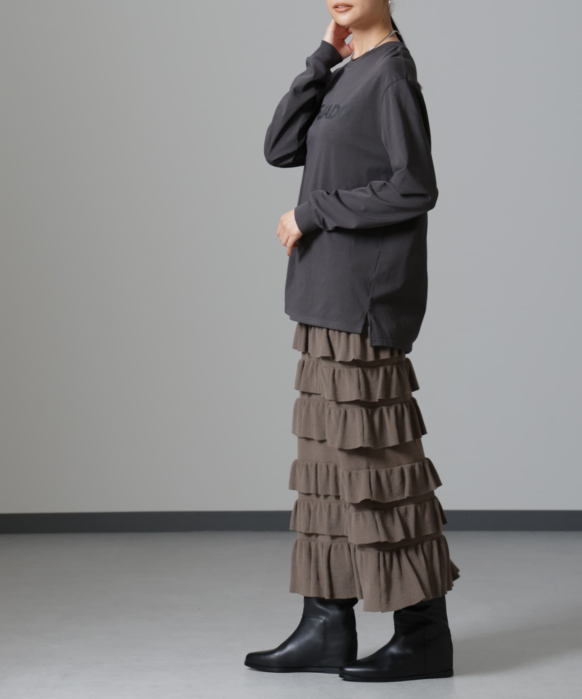 nano･universe「フリルニットスカート」|スカート|