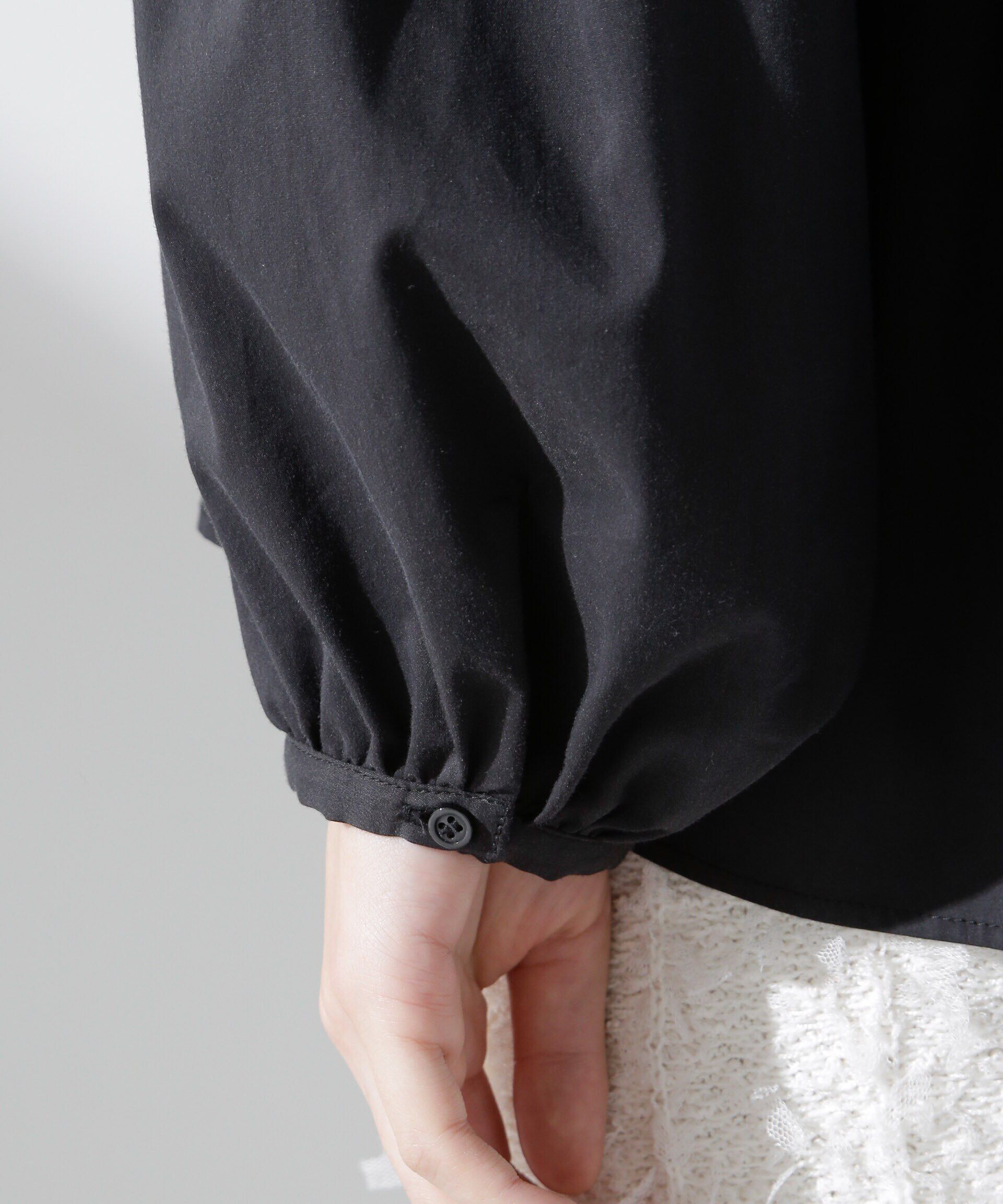 nano･universe「フリルギャザーショートシャツ」|シャツ・ブラウス|