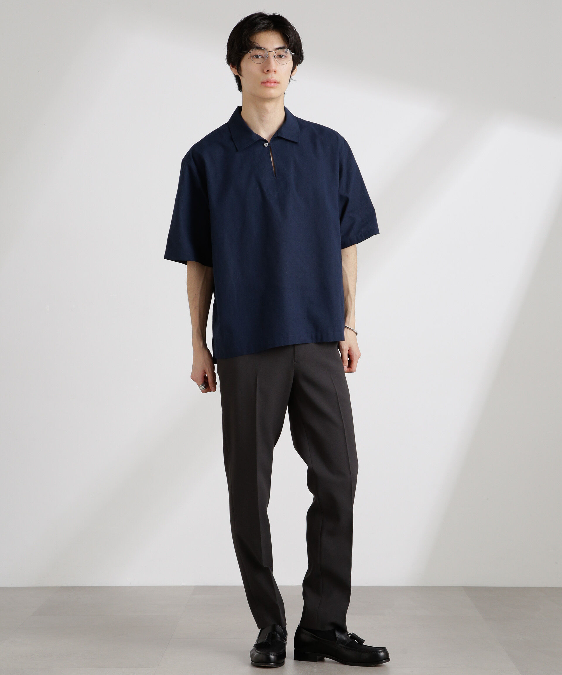 nano･universe「クールマックスリネンスキッパー」|シャツ・ブラウス|