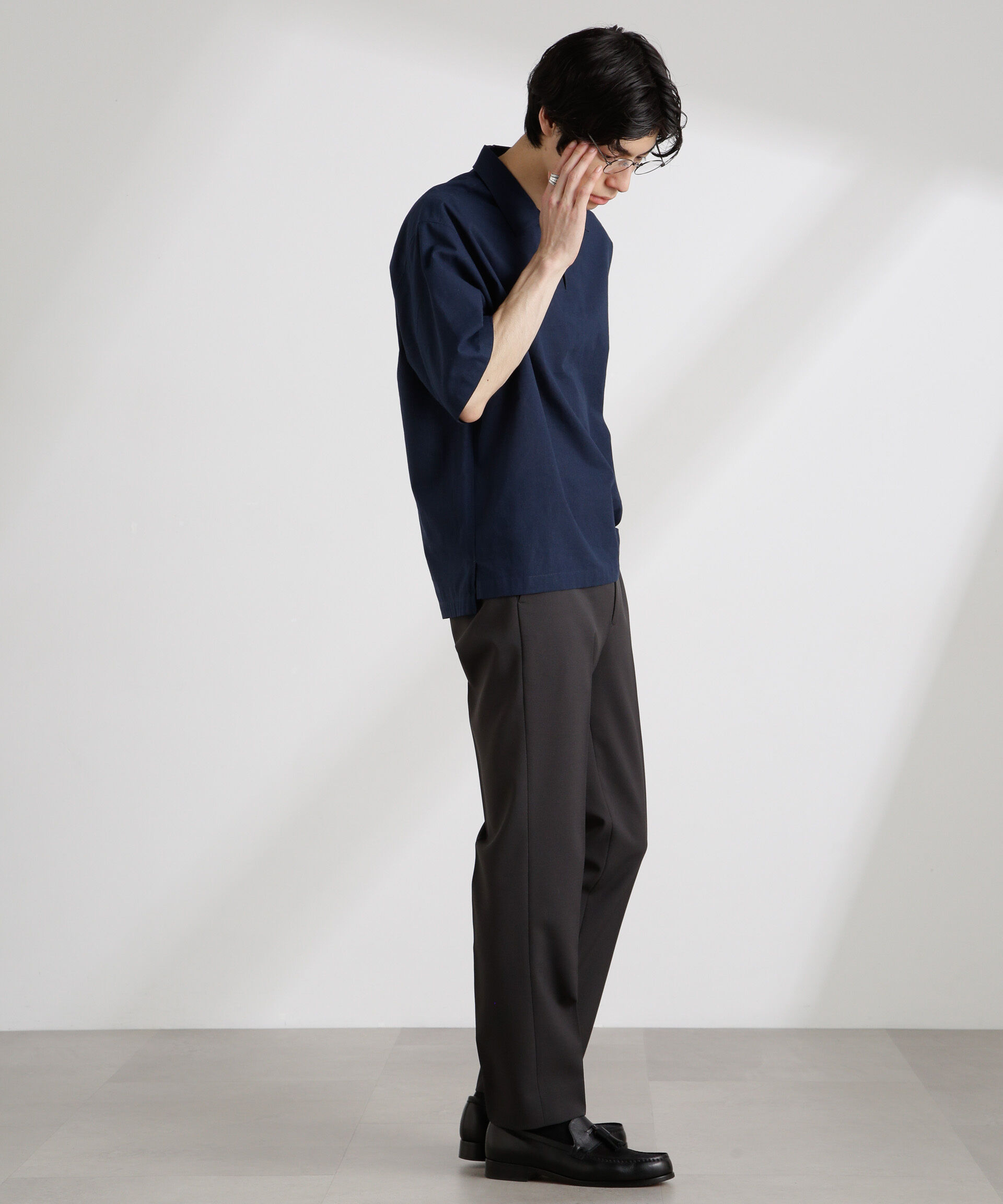 nano･universe「クールマックスリネンスキッパー」|シャツ・ブラウス|