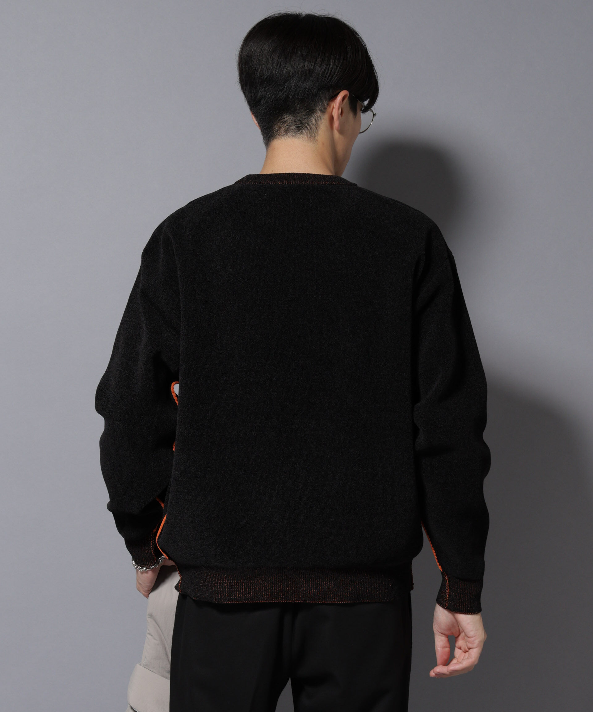 nano･universe「モールヤーンダブルフェイスクルーネックニット」|ニット・セーター|