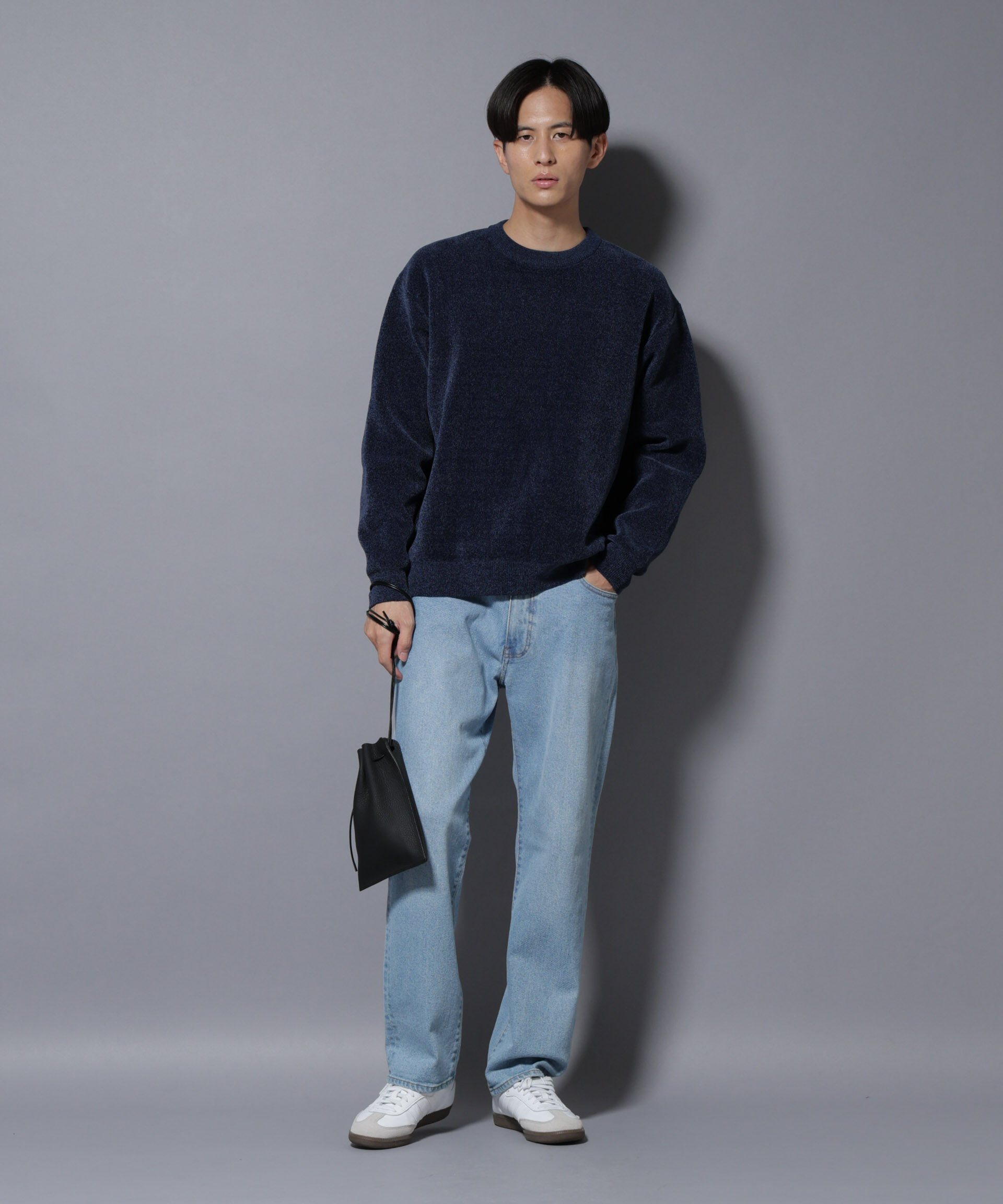 nano･universe「モールヤーンダブルフェイスクルーネックニット」|ニット・セーター|