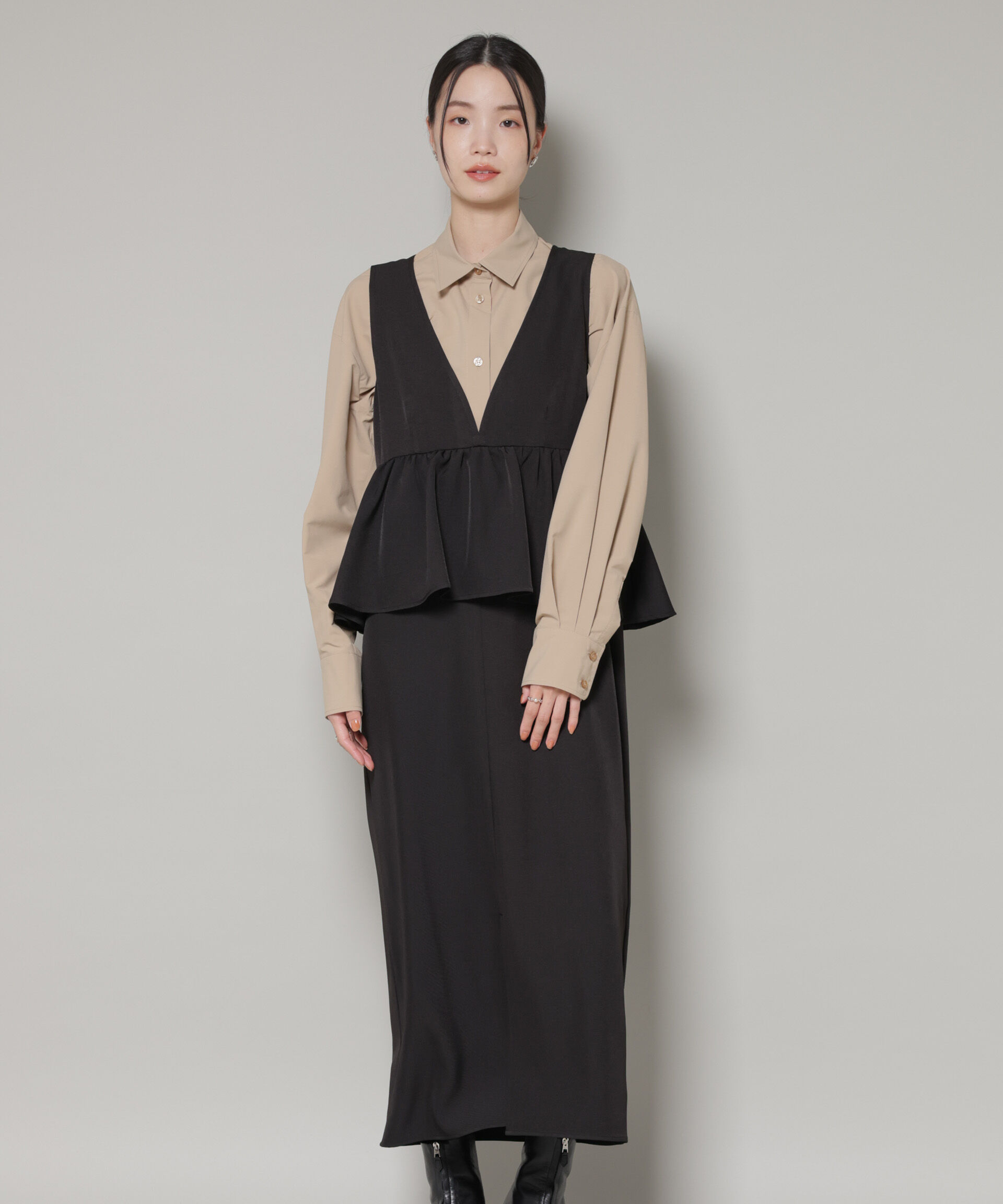 nano･universe「前後2wayフレア切り替えワンピース」|ワンピース|