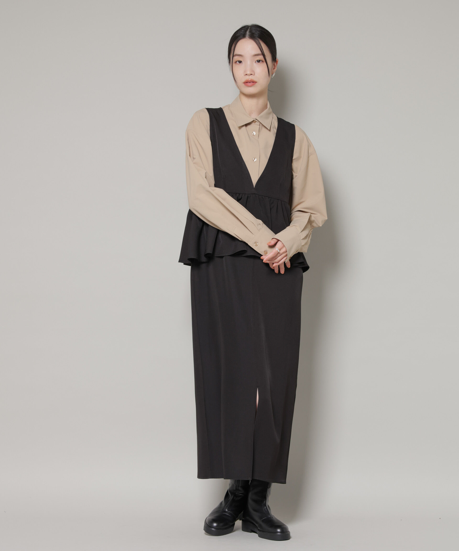 nano･universe「前後2wayフレア切り替えワンピース」|ワンピース|