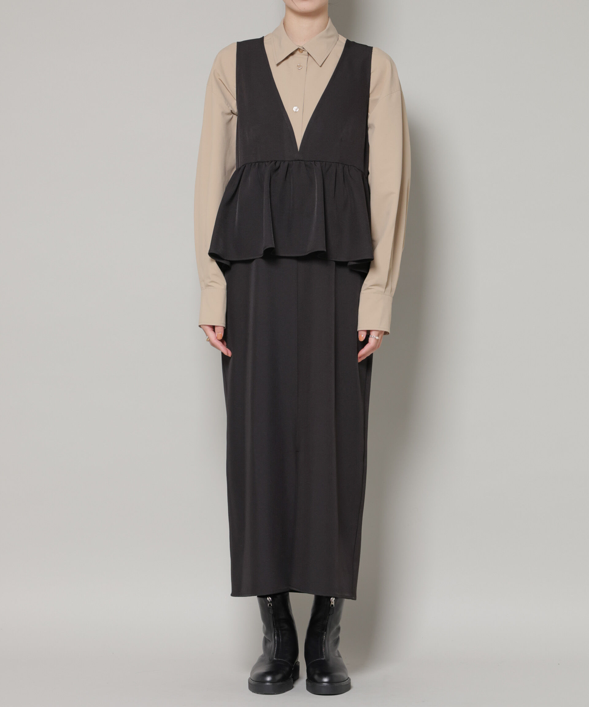 nano･universe「前後2wayフレア切り替えワンピース」|ワンピース|