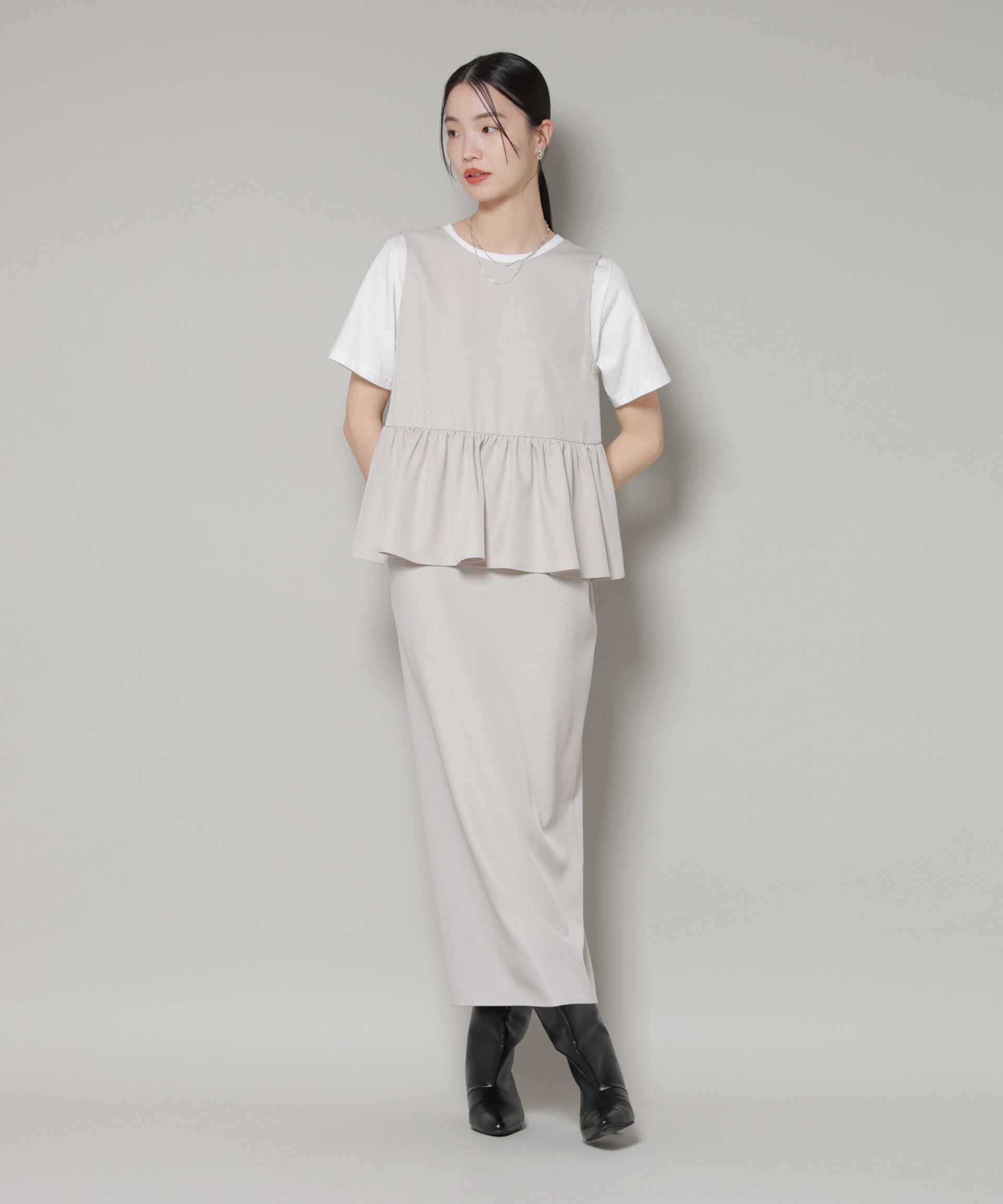 nano･universe「前後2wayフレア切り替えワンピース」|ワンピース|