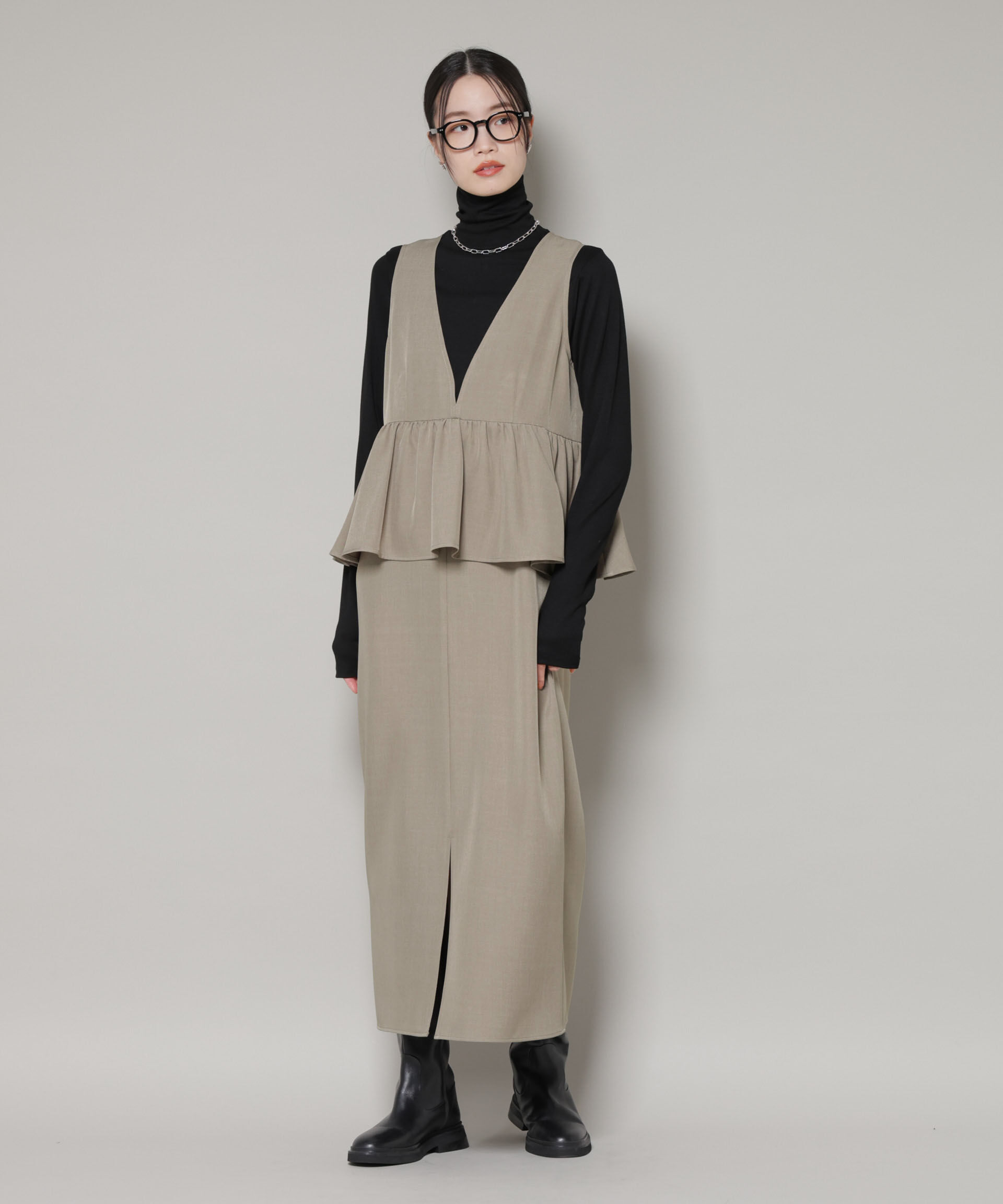 nano･universe「前後2wayフレア切り替えワンピース」|ワンピース|