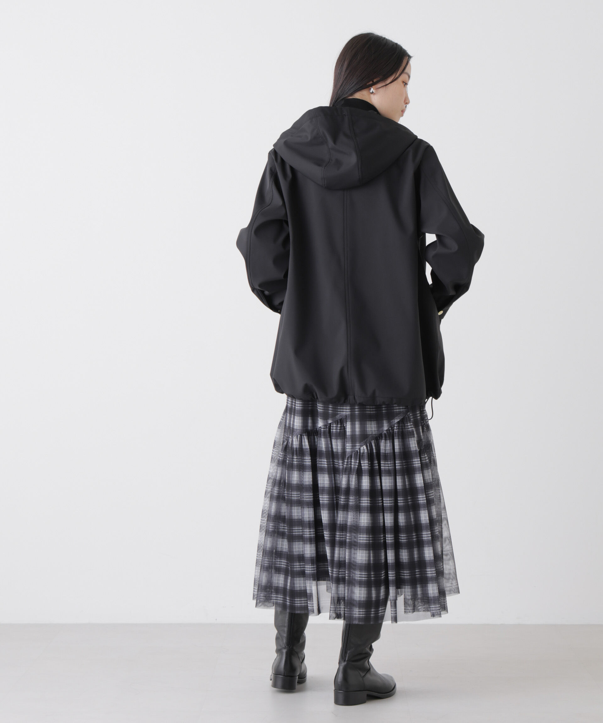 nano･universe「撥水＆花粉ガード フードブルゾン」|ブルゾン・スタジャン|