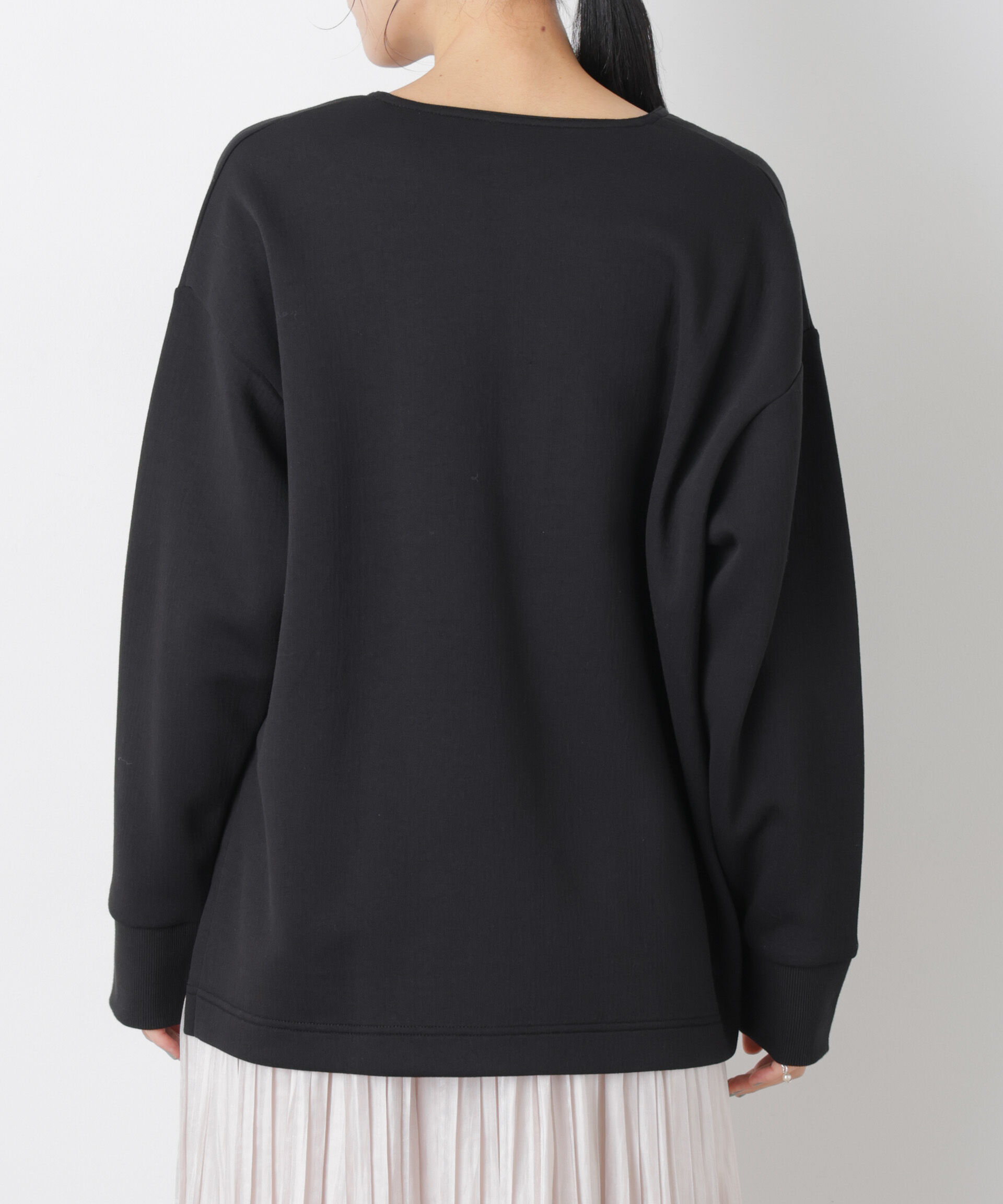 nano･universe「ダンボールカットキーネックスリットトップス」|Tシャツ・カットソー|