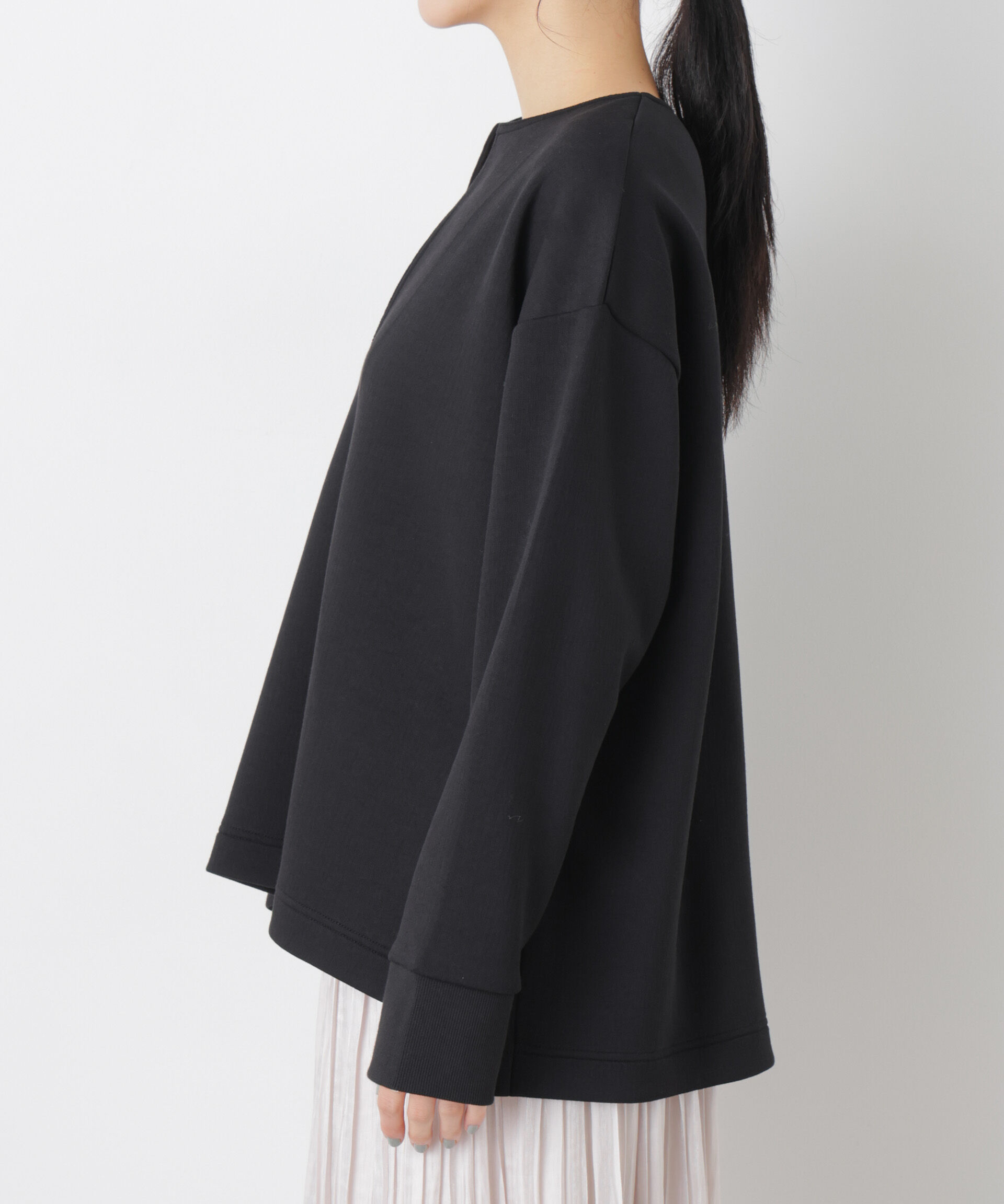 nano･universe「ダンボールカットキーネックスリットトップス」|Tシャツ・カットソー|