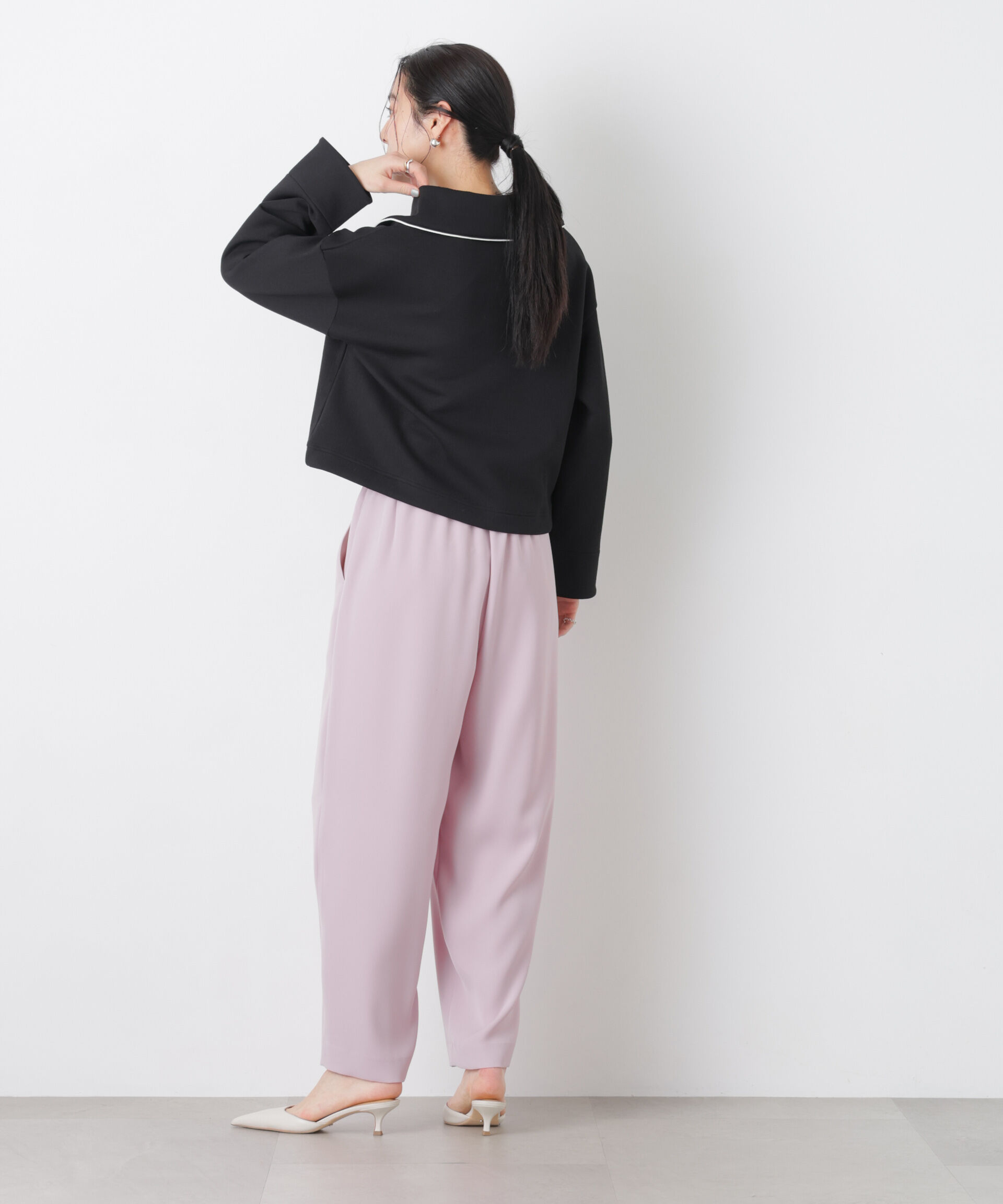 nano･universe「ダンボールカットバイカラーパイピングビッグカラートップス」|Tシャツ・カットソー|