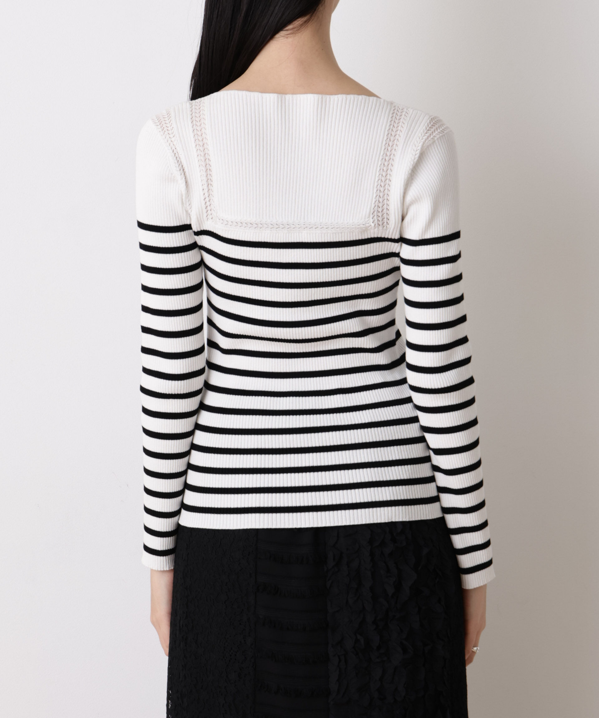 nano･universe「「STEVELOUR」ボーダーフィットニット」|ニット・セーター|