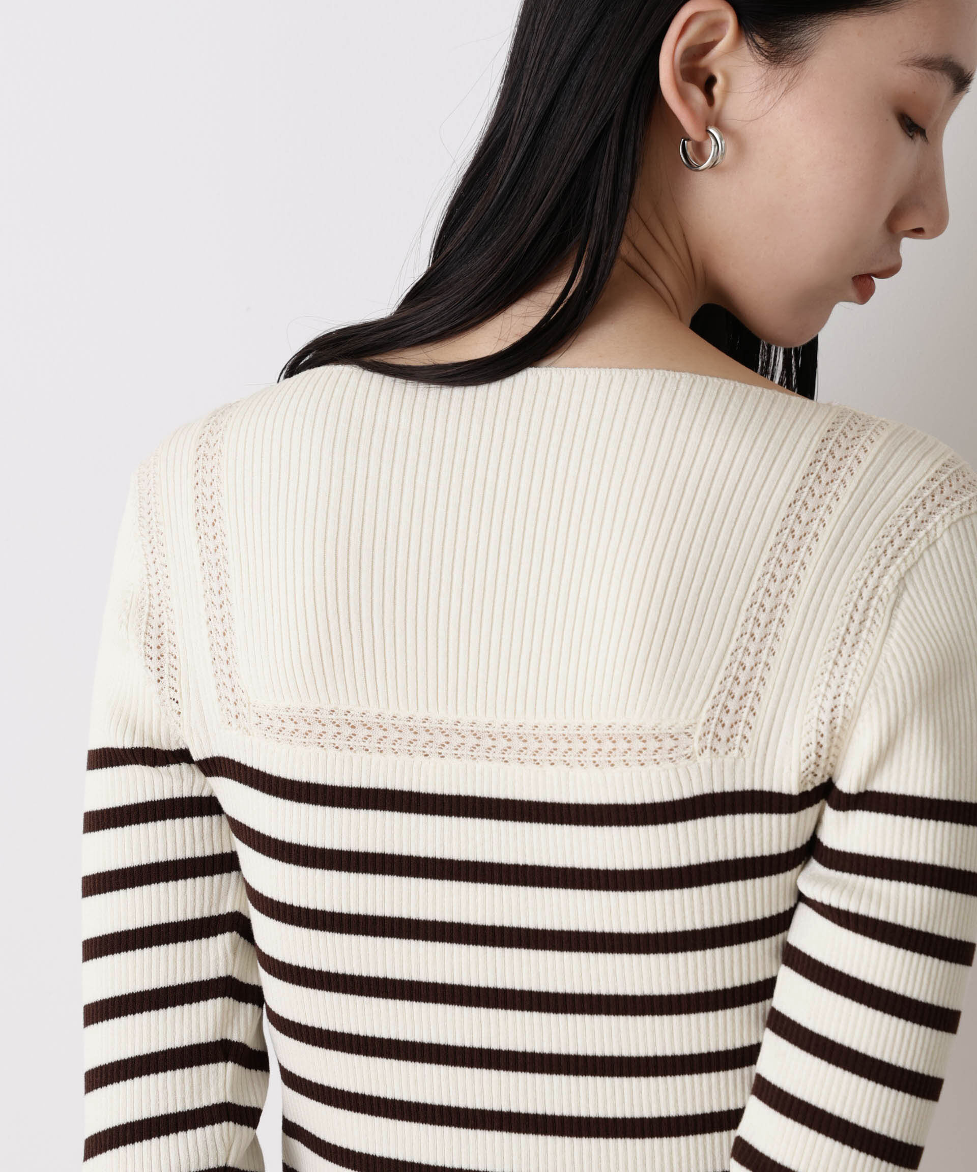 nano･universe「「STEVELOUR」ボーダーフィットニット」|ニット・セーター|パターン21