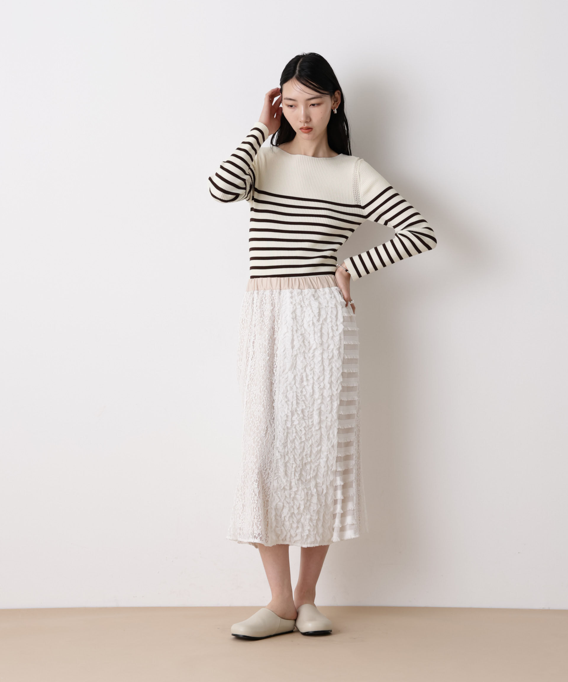 nano･universe「「STEVELOUR」ボーダーフィットニット」|ニット・セーター|