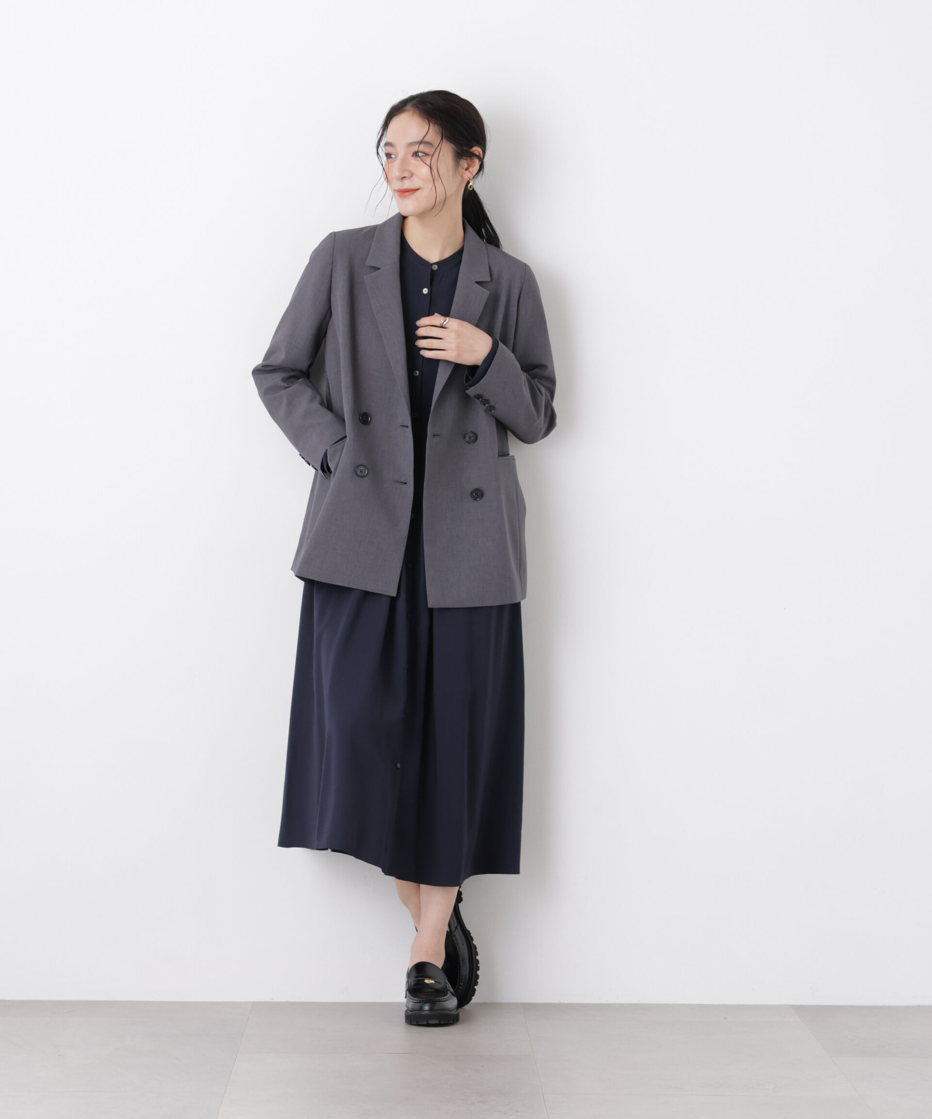 nano･universe「ライトファンクション ダブルジャケット(セットアップ可)」|テーラードジャケット|