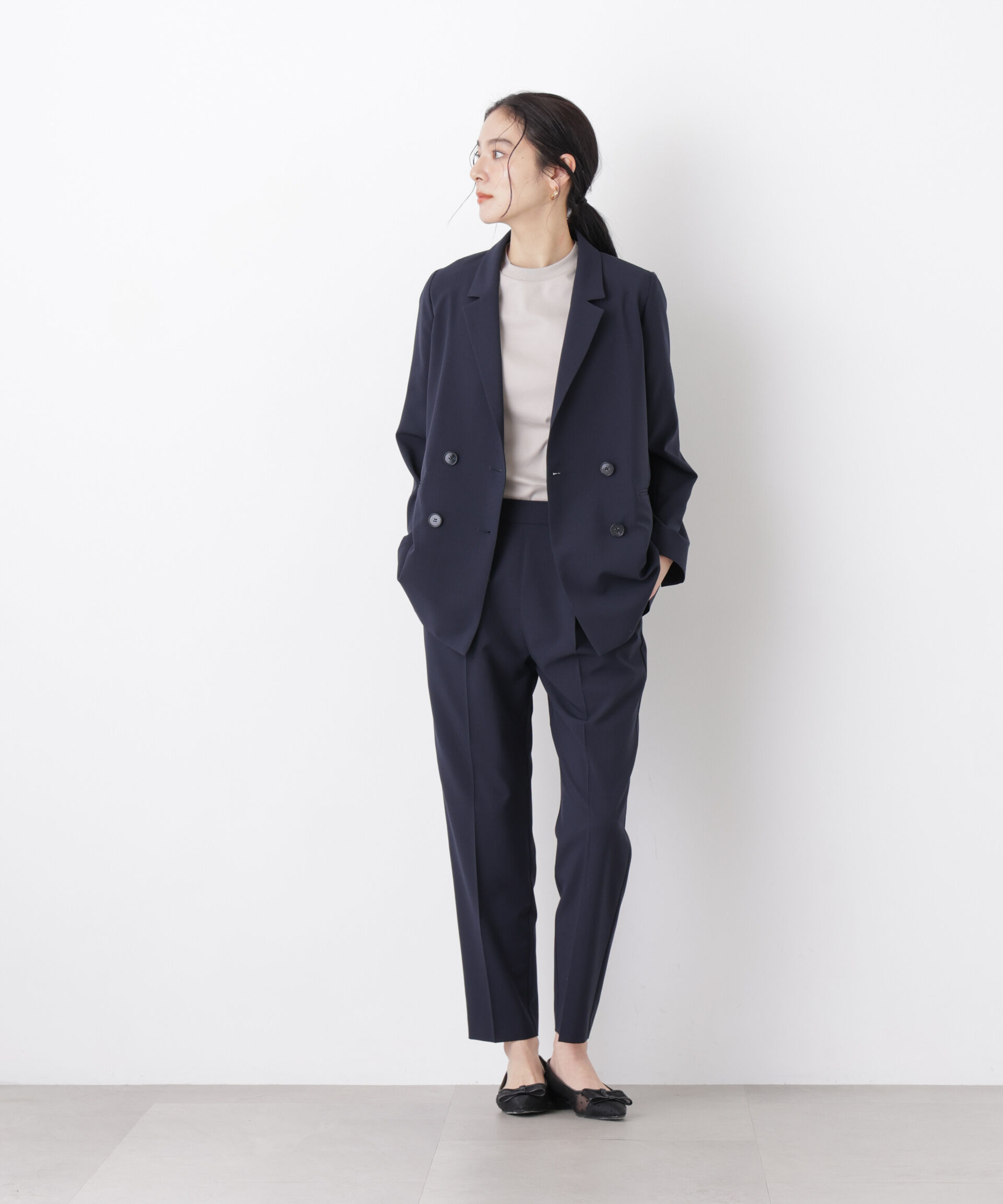 nano･universe「ライトファンクション ダブルジャケット(セットアップ可)」|テーラードジャケット|