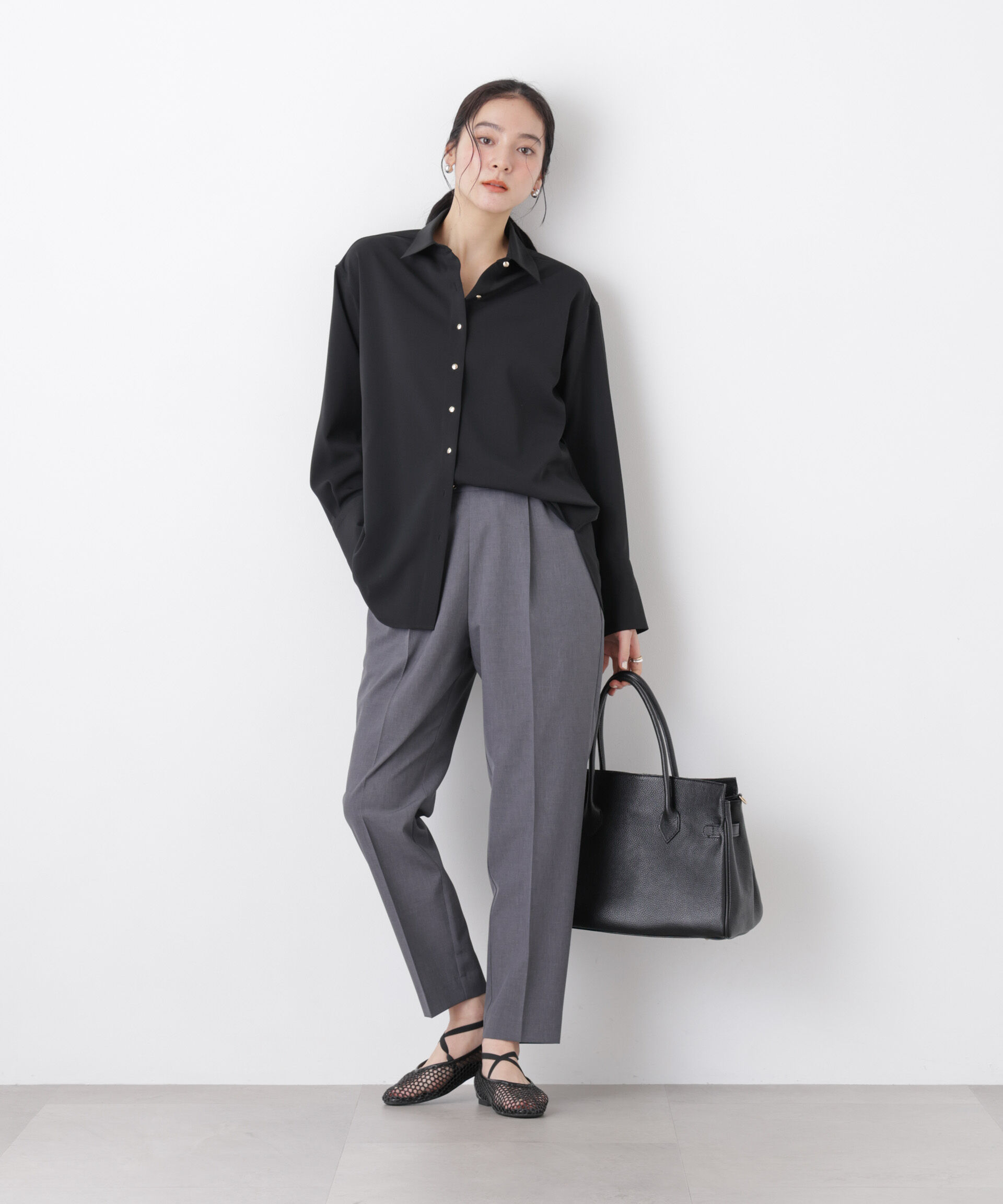 nano･universe「ライトファンクションイージーテーパードパンツ(セットアップ可)」|チノ|