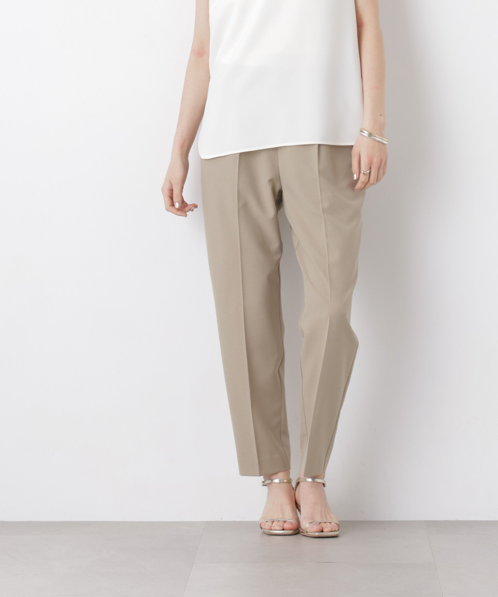 nano･universe「ライトファンクションイージーテーパードパンツ(セットアップ可)」|チノ|