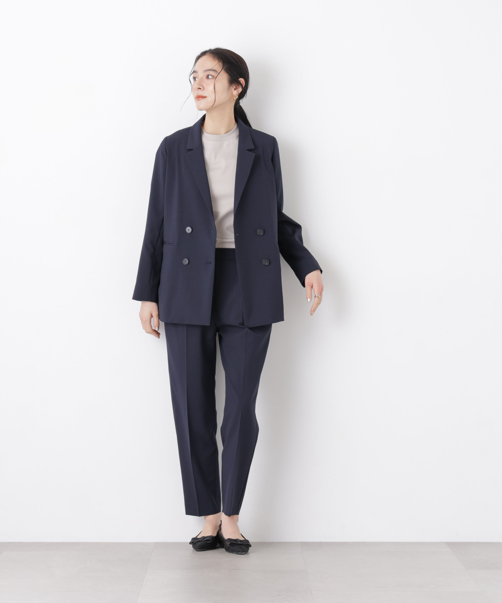 nano･universe「ライトファンクションイージーテーパードパンツ(セットアップ可)」|チノ|