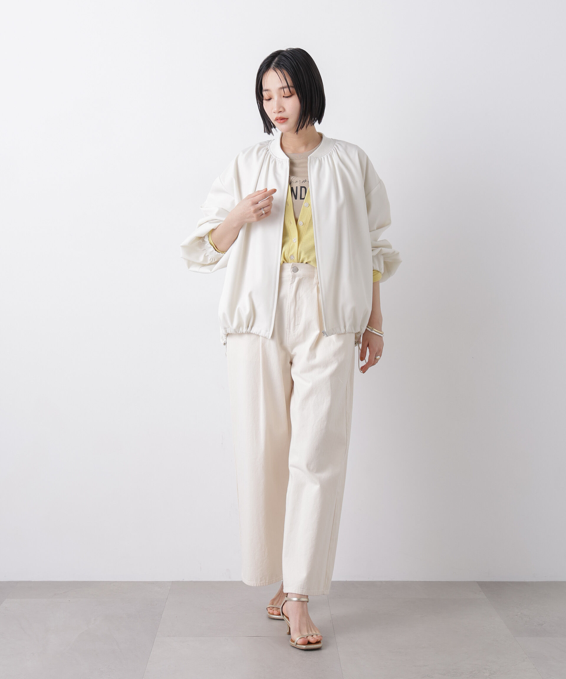 nano･universe「撥水加工 ドロストヘムリブブルゾン」|ブルゾン・スタジャン|