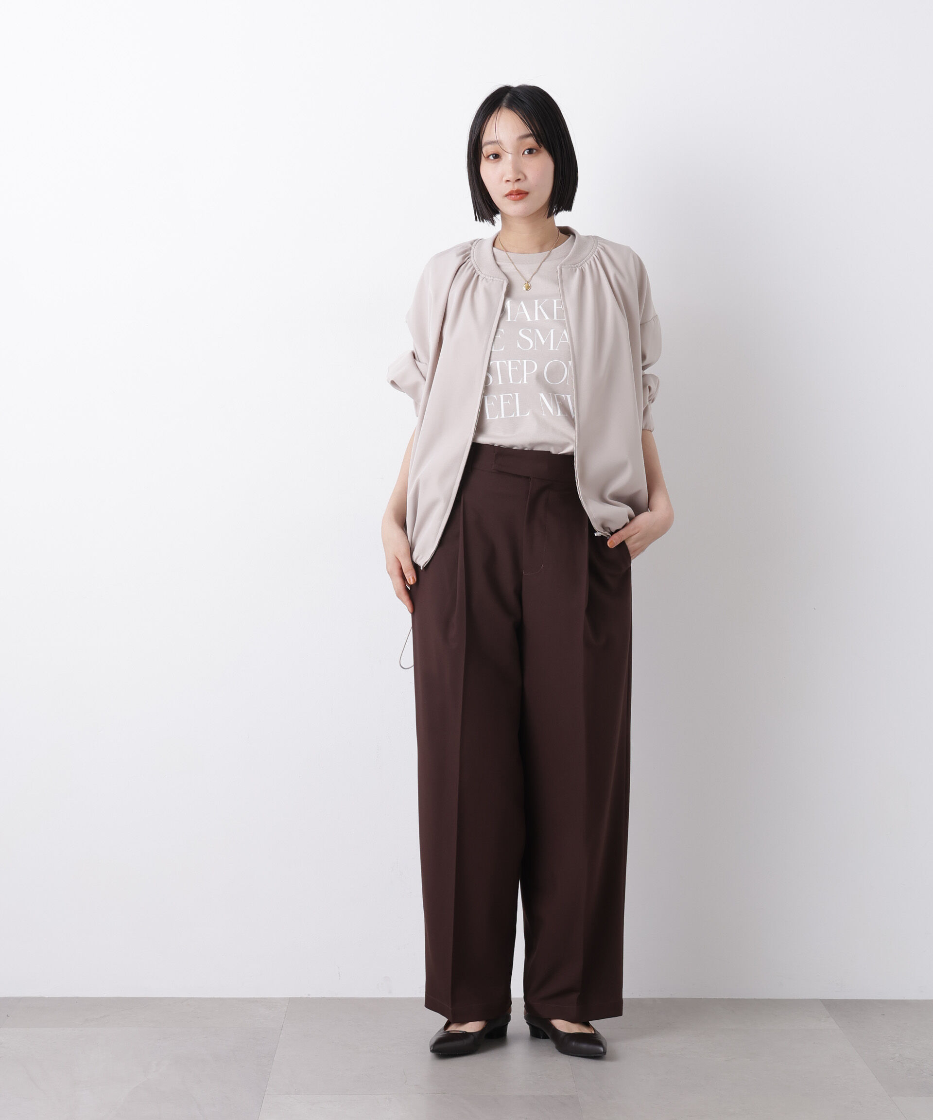 nano･universe「撥水加工 ドロストヘムリブブルゾン」|ブルゾン・スタジャン|