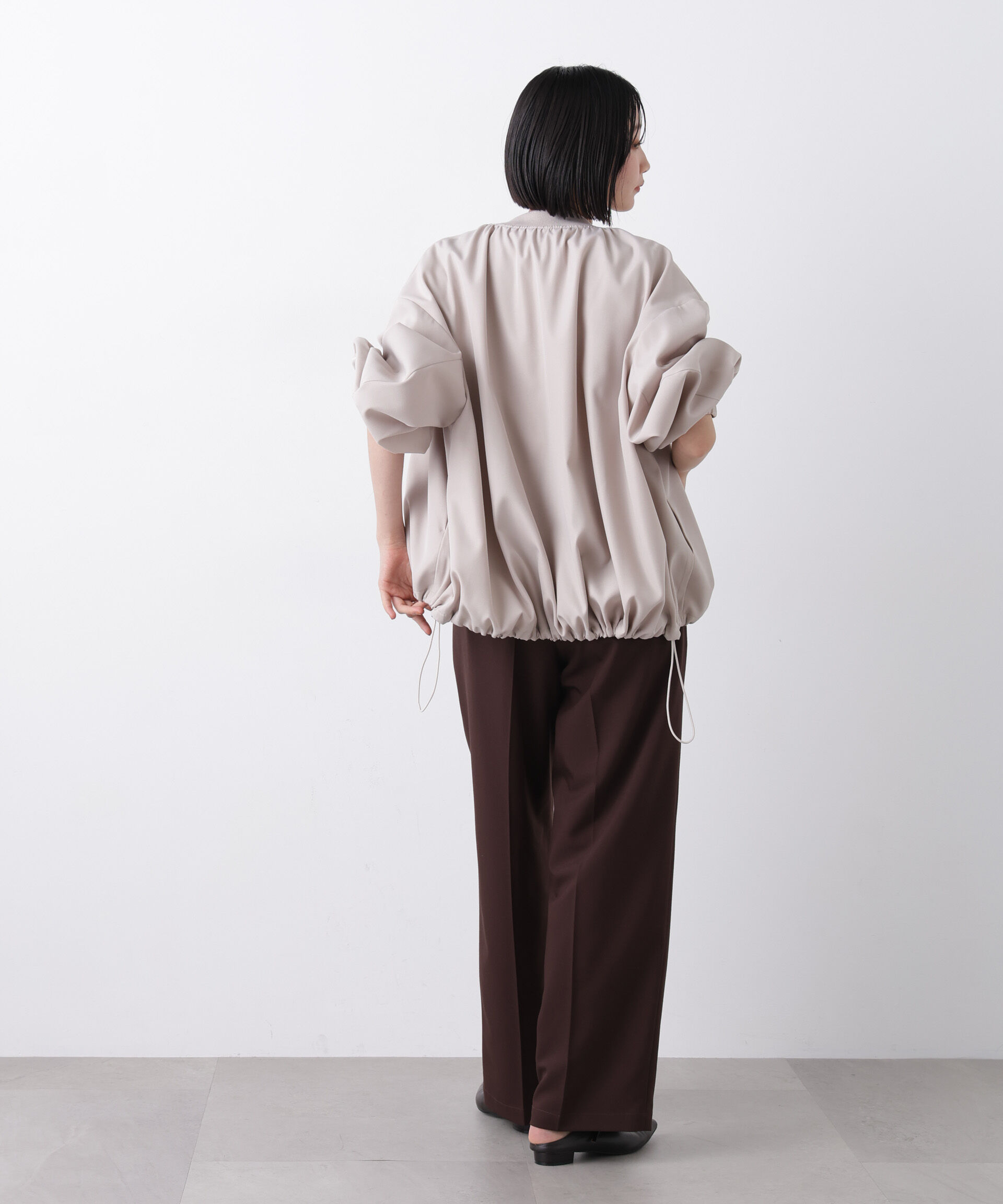 nano･universe「撥水加工 ドロストヘムリブブルゾン」|ブルゾン・スタジャン|