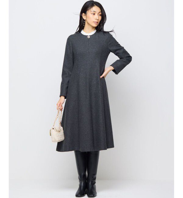 組曲「【2WAY】ラメフラノ フリル襟ワンピース」|ワンピース|