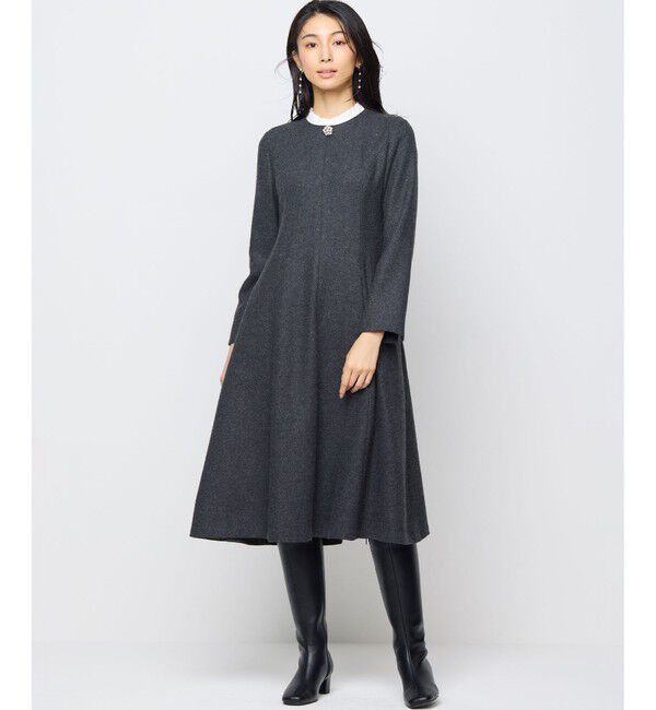 組曲「【2WAY】ラメフラノ フリル襟ワンピース」|ワンピース|