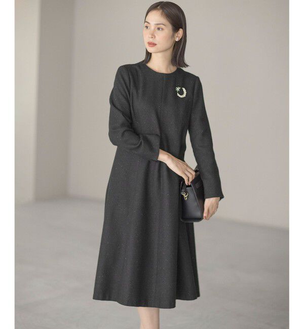 組曲「【2WAY】ラメフラノ フリル襟ワンピース」|ワンピース|