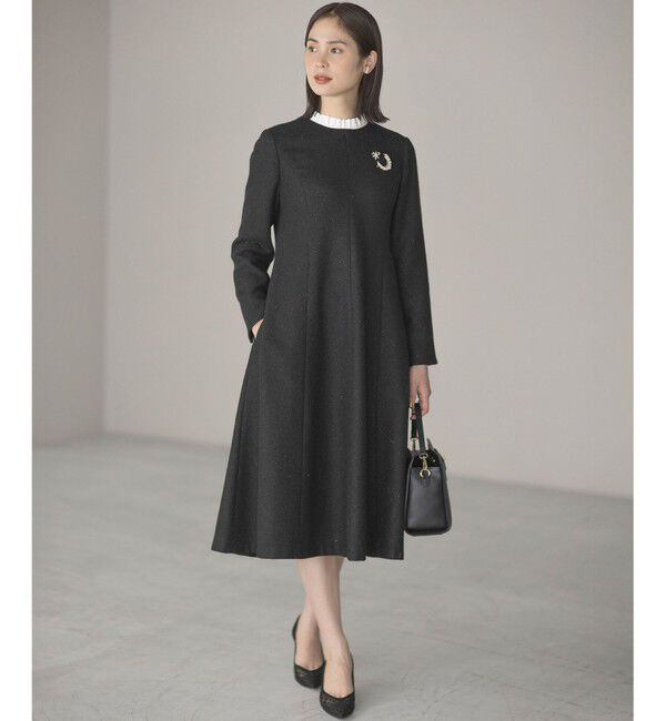 組曲「【2WAY】ラメフラノ フリル襟ワンピース」|ワンピース|