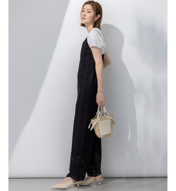 23区「【洗える】コットンエンブロイダリー オールインワン」|オールインワン|