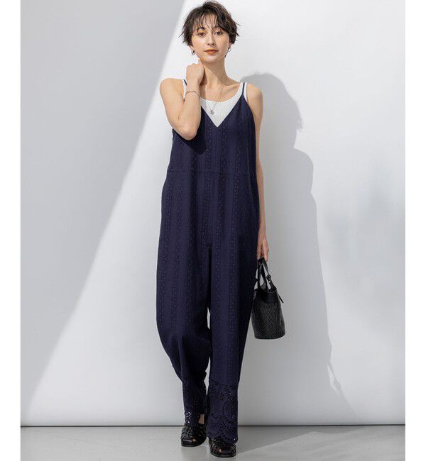 23区「【洗える】コットンエンブロイダリー オールインワン」|オールインワン|