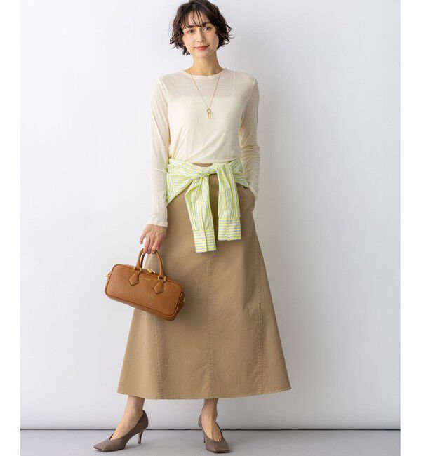 23区「【見上愛さん着用】シアーフライス レイヤード ロンTEE」|Tシャツ・カットソー|