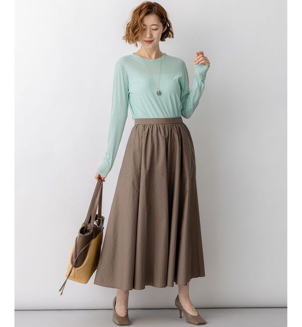 23区「【見上愛さん着用】シアーフライス レイヤード ロンTEE」|Tシャツ・カットソー|