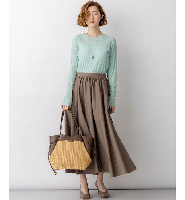 23区「【見上愛さん着用】シアーフライス レイヤード ロンTEE」|Tシャツ・カットソー|