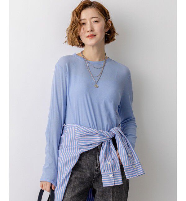 23区「【見上愛さん着用】シアーフライス レイヤード ロンTEE」|Tシャツ・カットソー|ｽｶｲﾌﾞﾙ