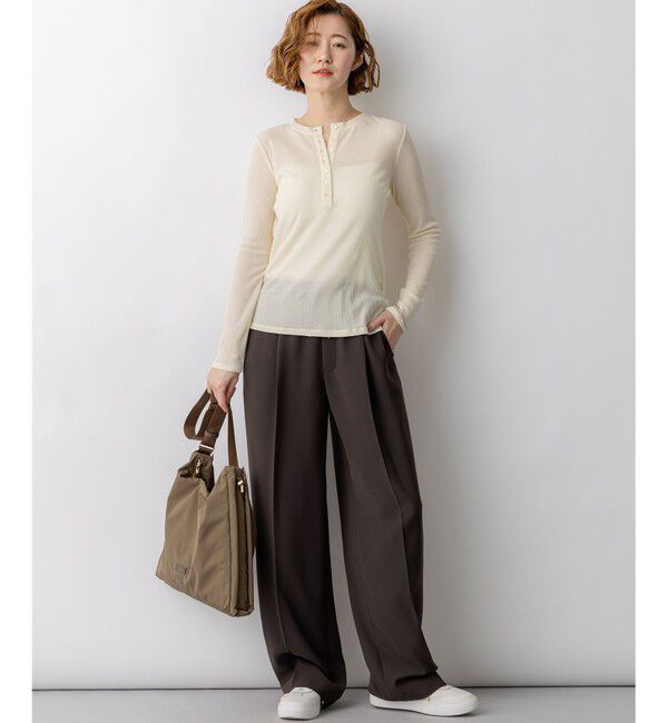 23区「【見上愛さん着用】シアーリブ レイヤード ロンTEE」|Tシャツ・カットソー|