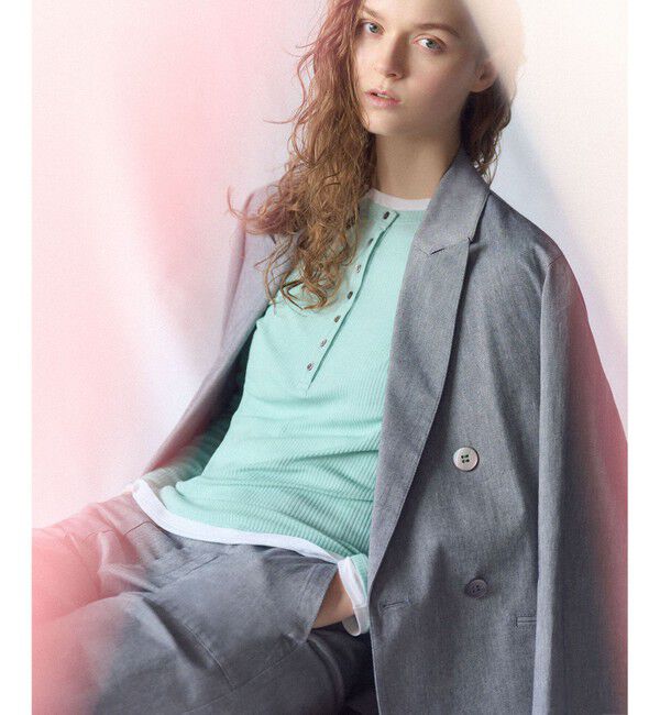 23区「【見上愛さん着用】シアーリブ レイヤード ロンTEE」|Tシャツ・カットソー|