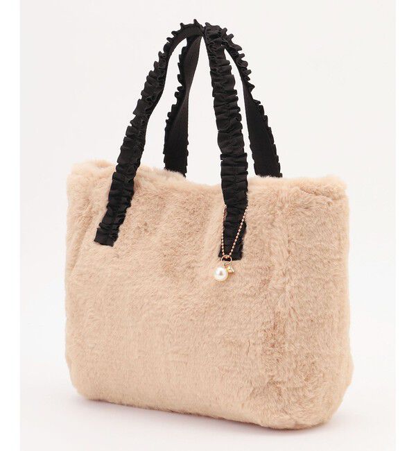 any SiS「フリルハンドルフェイクファー バッグ」|トートバッグ|