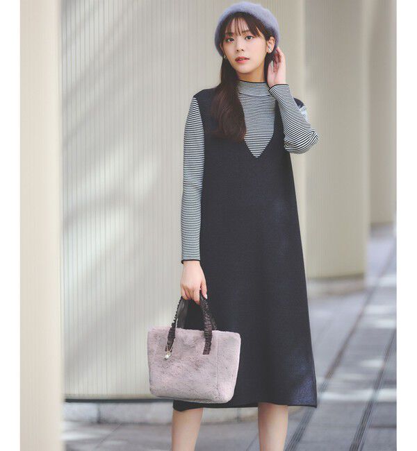 any SiS「フリルハンドルフェイクファー バッグ」|トートバッグ|