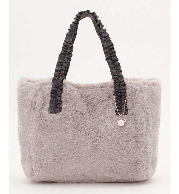 any SiS「フリルハンドルフェイクファー バッグ」|トートバッグ|