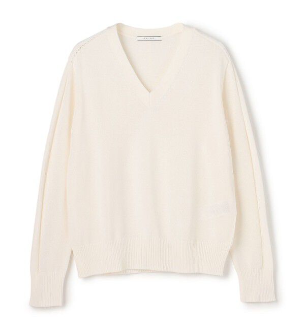 BEIGE,「ARSENOPY / コットンドライタッチ Vネックニット」|ニット・セーター|