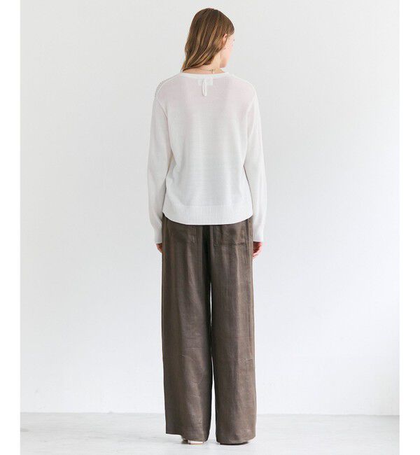 BEIGE,「ARSENOPY / コットンドライタッチ Vネックニット」|ニット・セーター|