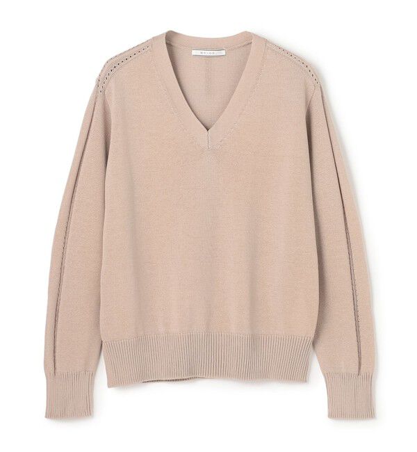 BEIGE,「ARSENOPY / コットンドライタッチ Vネックニット」|ニット・セーター|