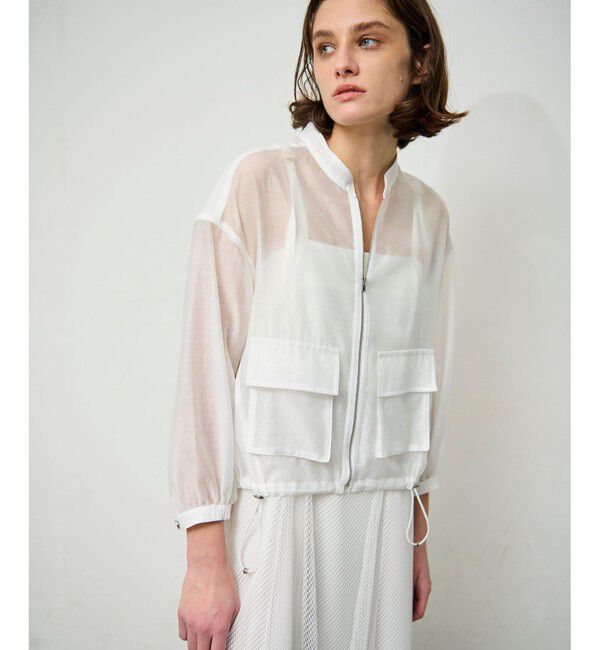 Grace Class「シアードレープブルゾン」|ブルゾン・スタジャン|ホワイト