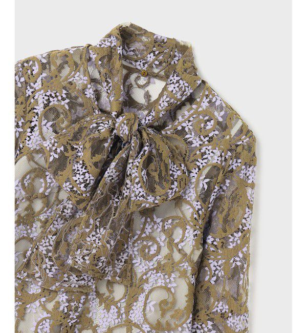 GRACE CONTINENTAL「ボウタイ付レースブラウス」|シャツ・ブラウス|