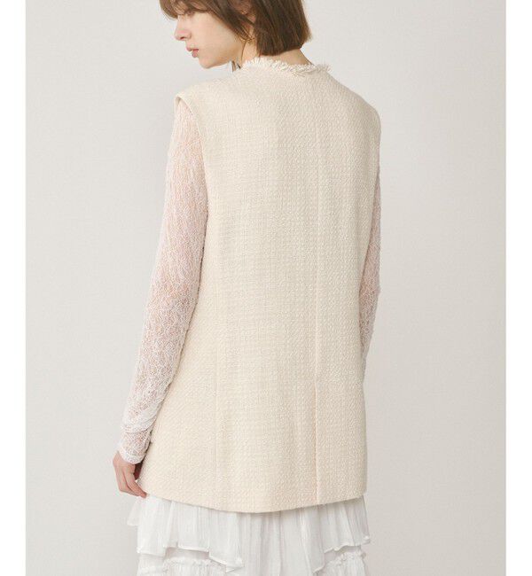 GRACE CONTINENTAL「ルーズツイードジレジャケット」|ベスト・ジレ|