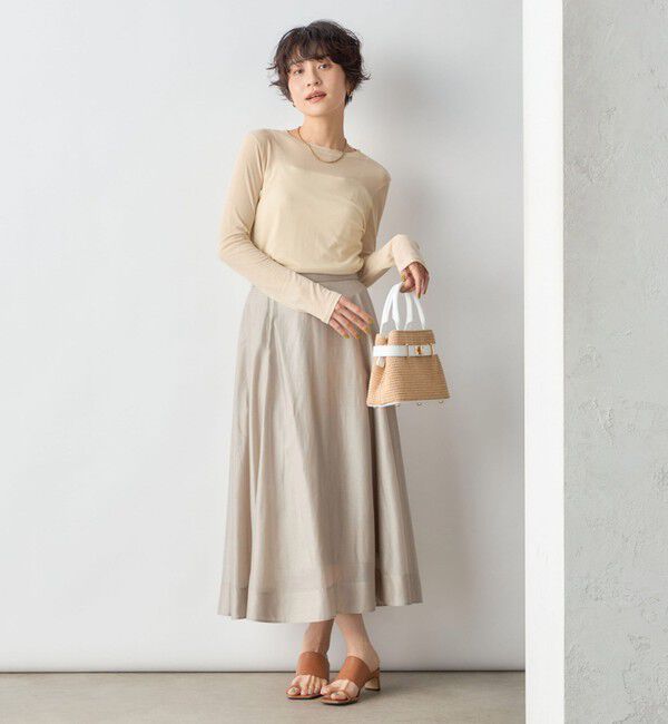 NOLLEY'S sophi「《セットアップ対応》シアーローンフレアスカート」|フレア|