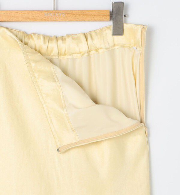 NOLLEY'S sophi「《オールシーズン対応》ウォッシャブルブライトサテンナロースカート」|スカート|